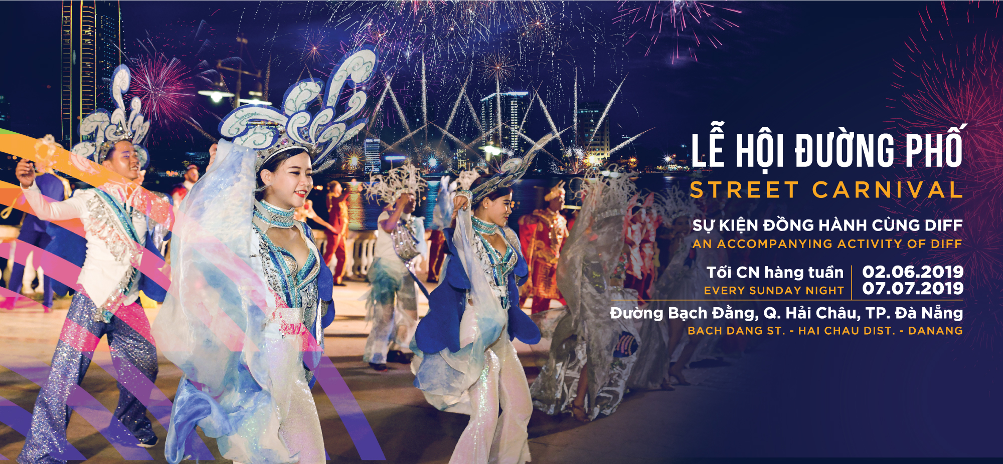 carnival duong pho diff 2019 tiep tuc khuay dong khong gian pho dem da nang