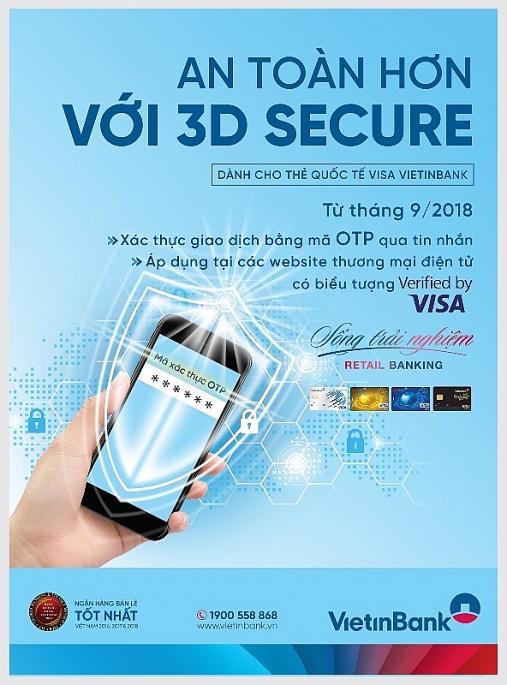 vietinbank bao mat toi uu the visa bang chuc nang 3d secure