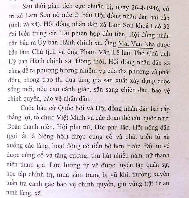 Đôi điều về ông Mai Văn Nhạ - Vị chủ tịch đầu tiên của xã Lam Sơn, huyện Thanh Miện, tỉnh Hải Dương (1946 – 1947)