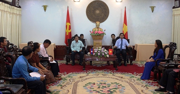 Ủy ban Mặt trận Lào xây dựng đất nước tỉnh Salavan - Lào làm việc với tỉnh Quảng Trị