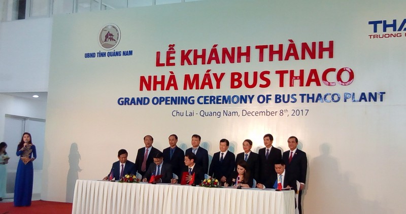 Quảng Nam: Trường Hải khánh thành nhà máy xe Bus Thaco
