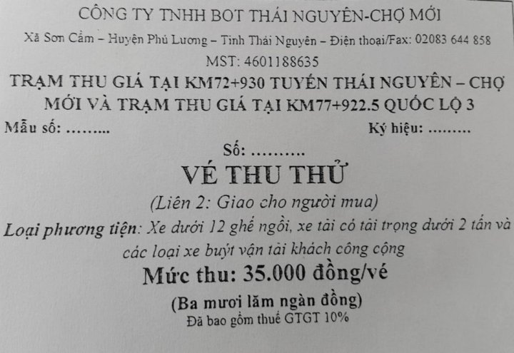 bot thai nguyen cho moi duong sat lo chu dau tu van tien hanh thu phi vao thang 10